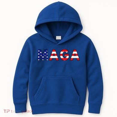 Maga American Flag Kids Hoodie