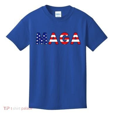 Maga American Flag Kids T-Shirt