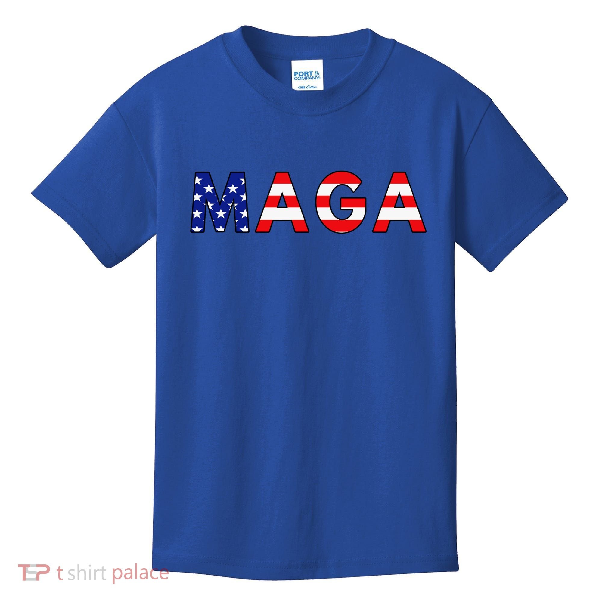 Maga American Flag Kids T-Shirt
