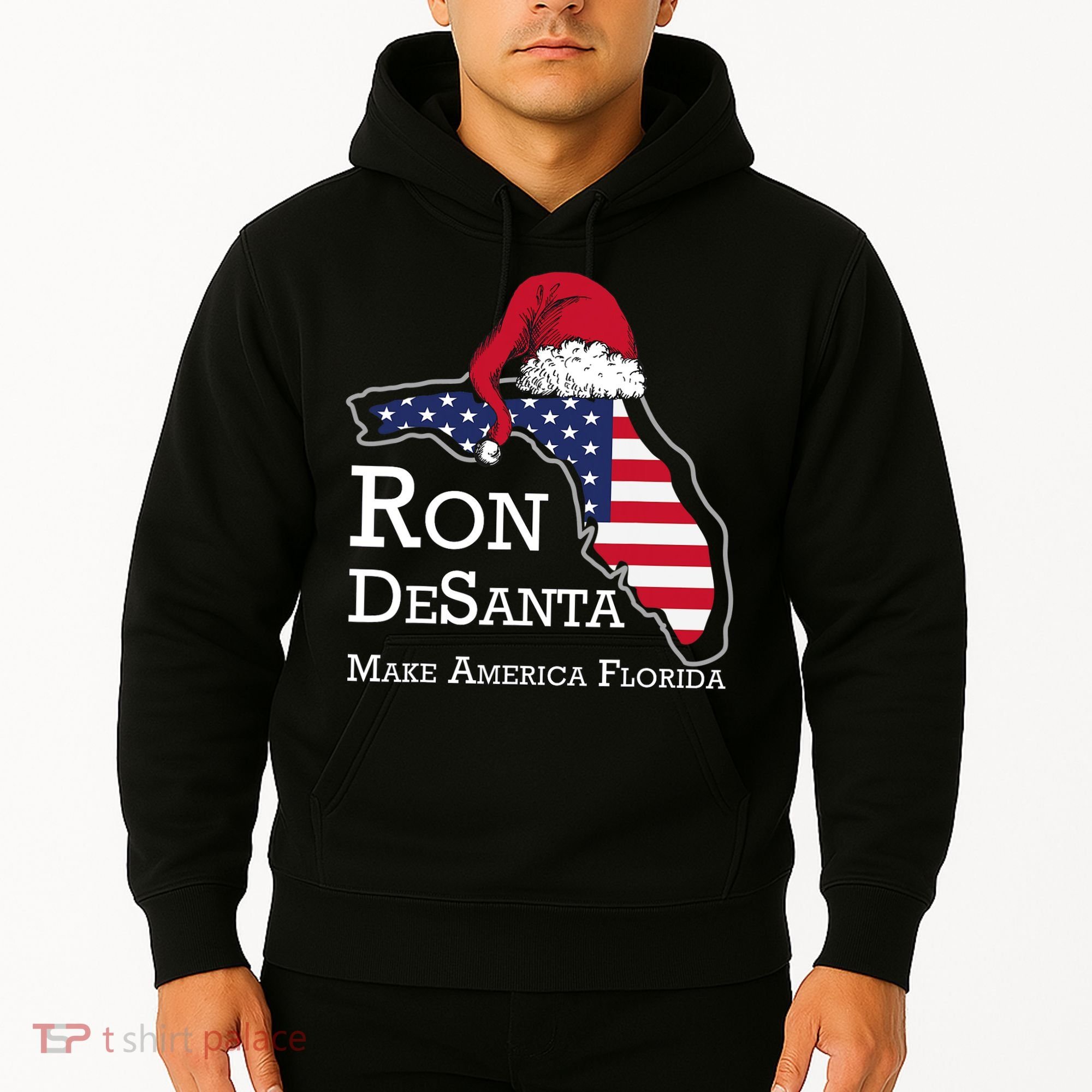 Make America Florida Ron DeSanta DeSantis Election Christmas Hoodie