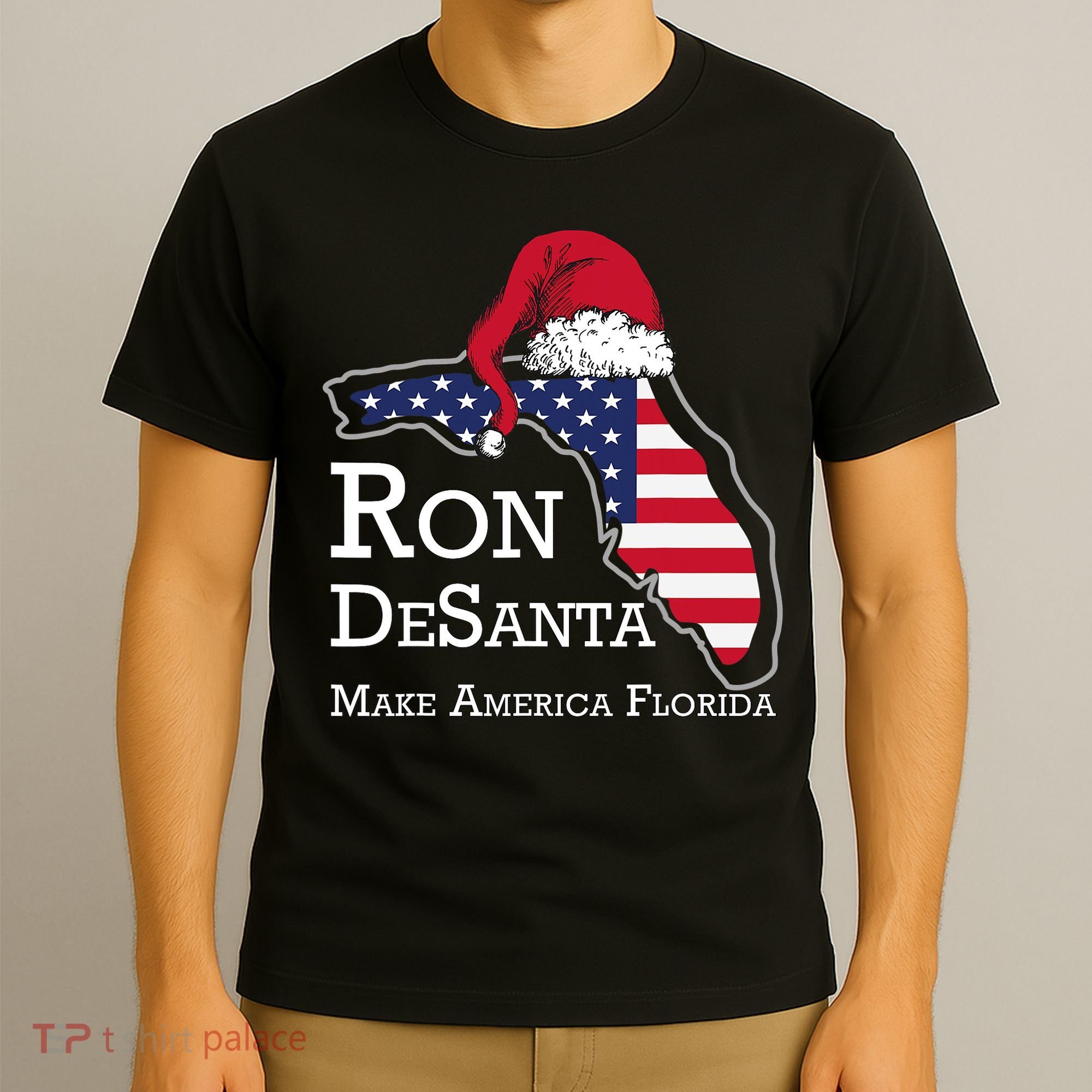 Make America Florida Ron DeSanta DeSantis Election Christmas T-Shirt