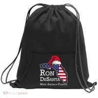 Make America Florida Ron DeSanta DeSantis Election Christmas Sweatshirt Cinch Pack Bag thumb 0