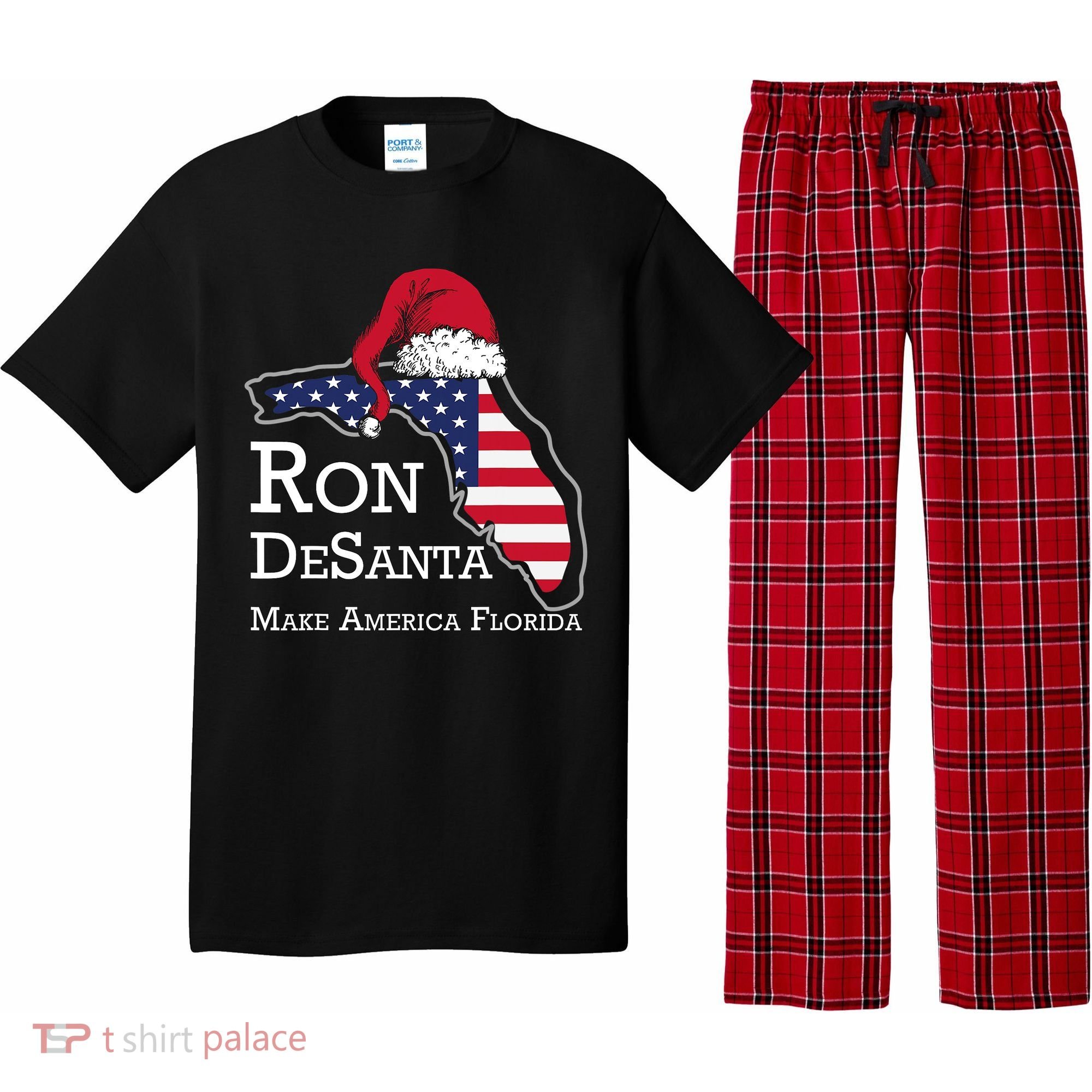 Make America Florida Ron DeSanta DeSantis Election Christmas Pajama Set