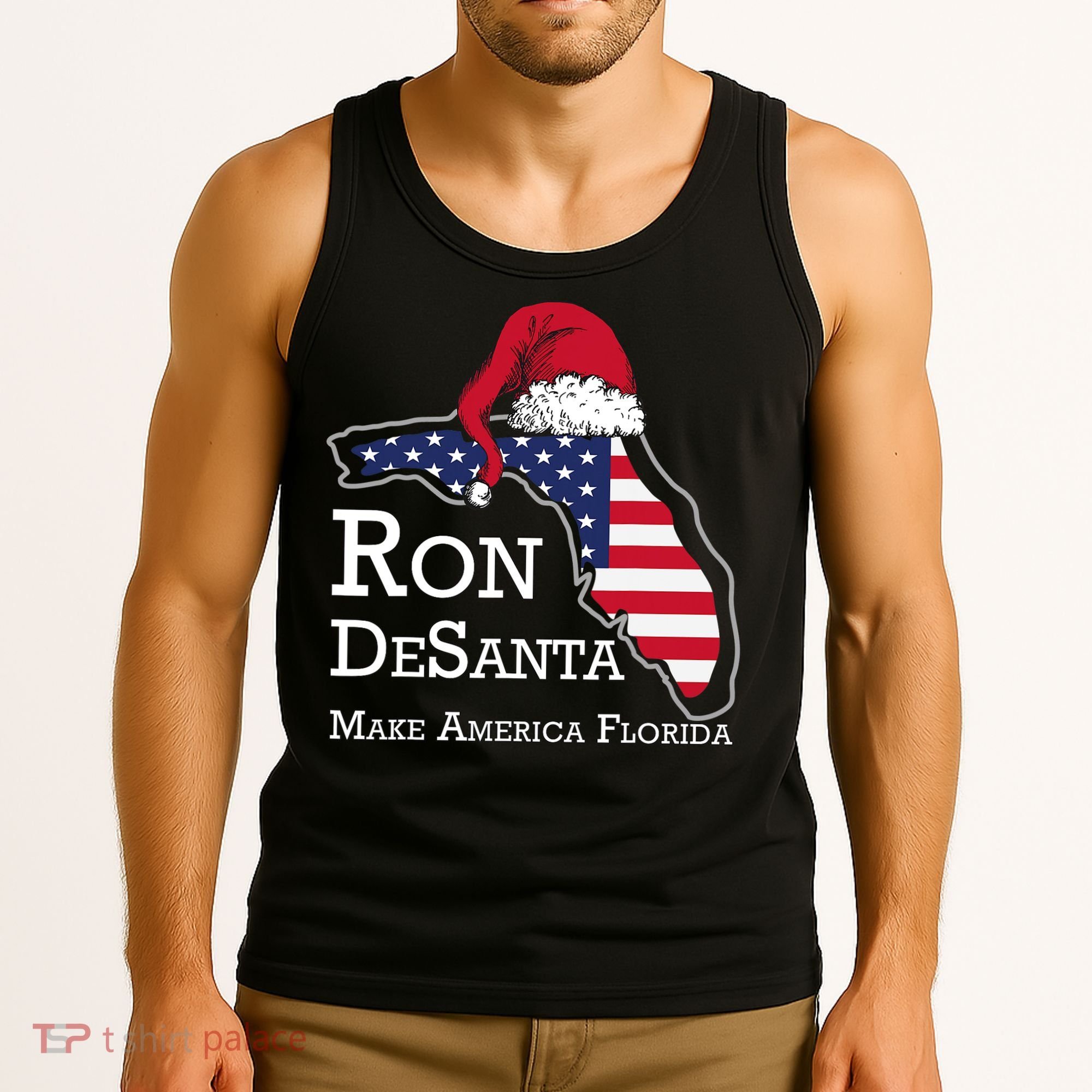 Make America Florida Ron DeSanta DeSantis Election Christmas Tank Top