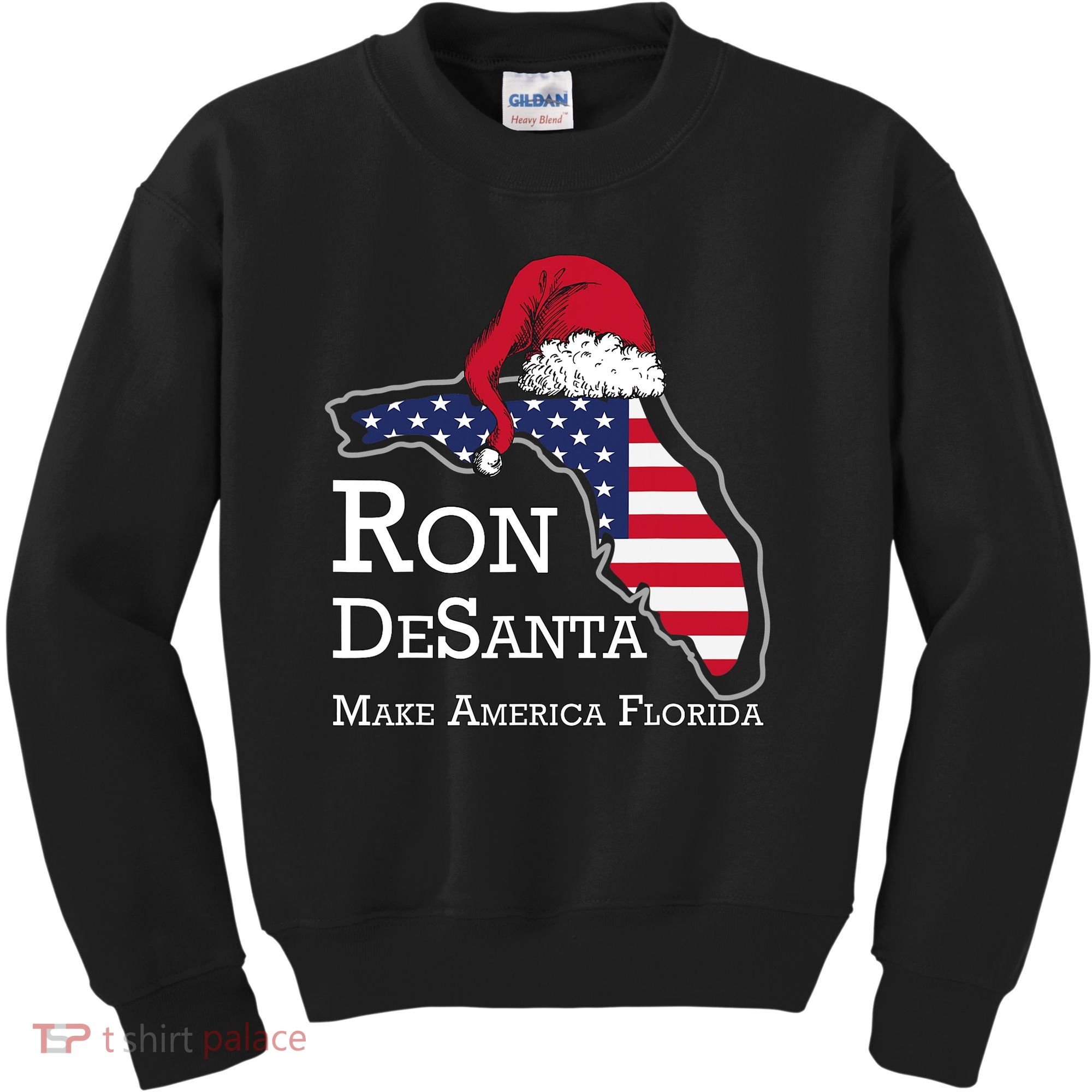 Make America Florida Ron DeSanta DeSantis Election Christmas Kids Sweatshirt