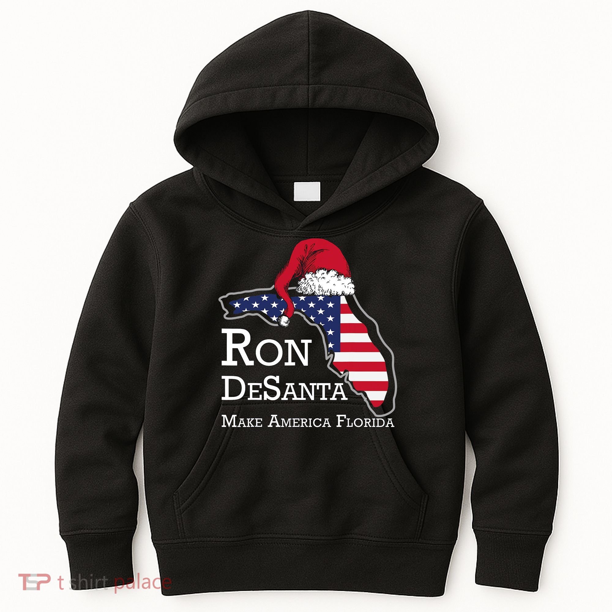 Make America Florida Ron DeSanta DeSantis Election Christmas Kids Hoodie