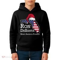 Make America Florida Ron DeSanta DeSantis Election Christmas Kids Hoodie thumb 4