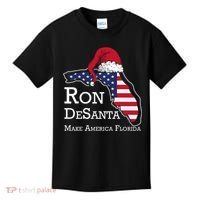 Make America Florida Ron DeSanta DeSantis Election Christmas Kids T-Shirt thumb 0