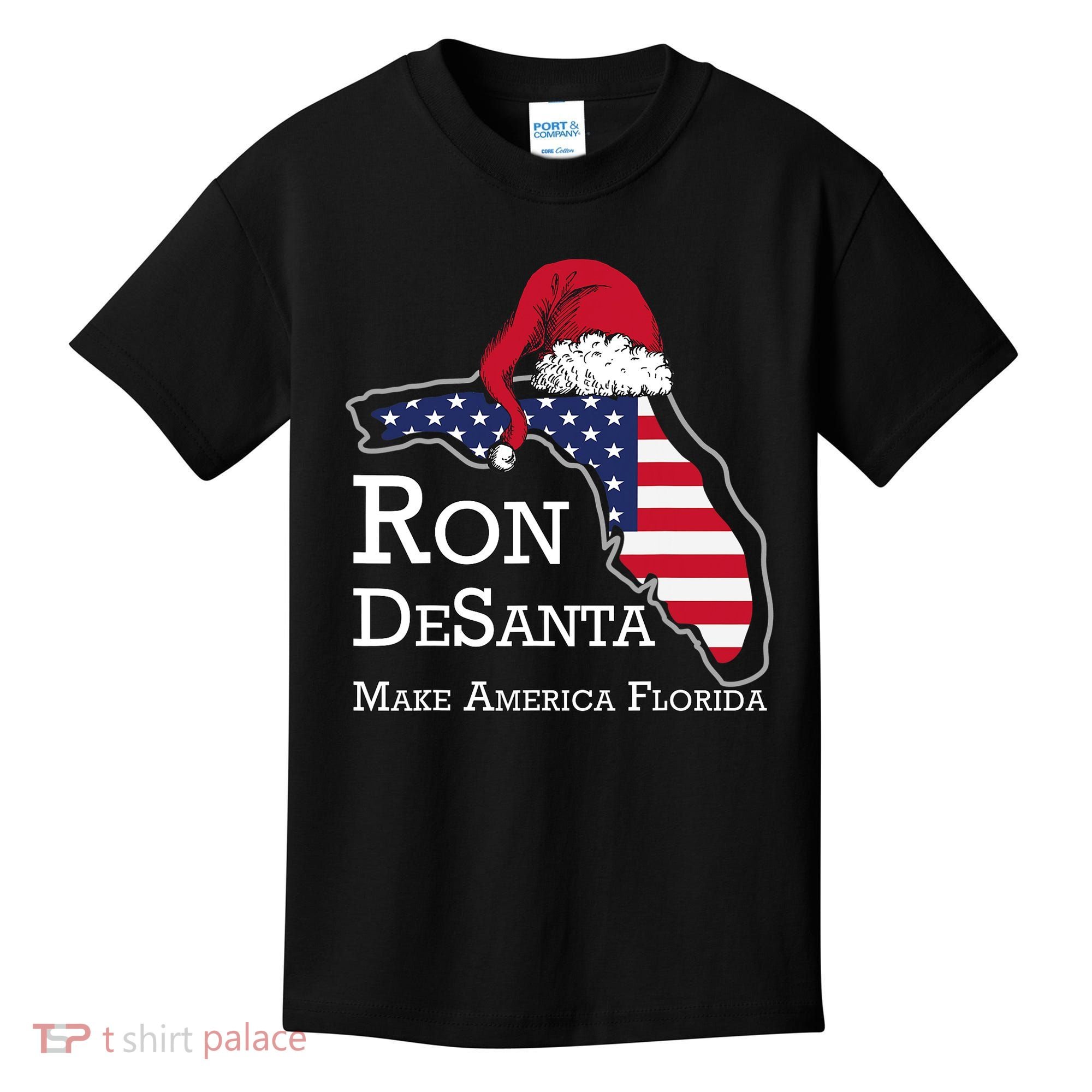 Make America Florida Ron DeSanta DeSantis Election Christmas Kids T-Shirt