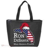 Make America Florida Ron DeSanta DeSantis Election Christmas Tote Bag thumb 0