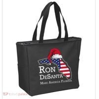 Make America Florida Ron DeSanta DeSantis Election Christmas Tote Bag thumb 2