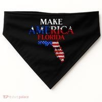 Make America Florida Funny Patriotic Freedom USA USA-Made Doggie Bandana thumb 0
