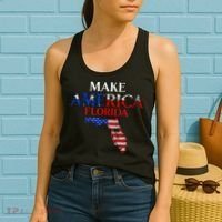 Make America Florida Funny Patriotic Freedom USA Women's Tank Top thumb 2