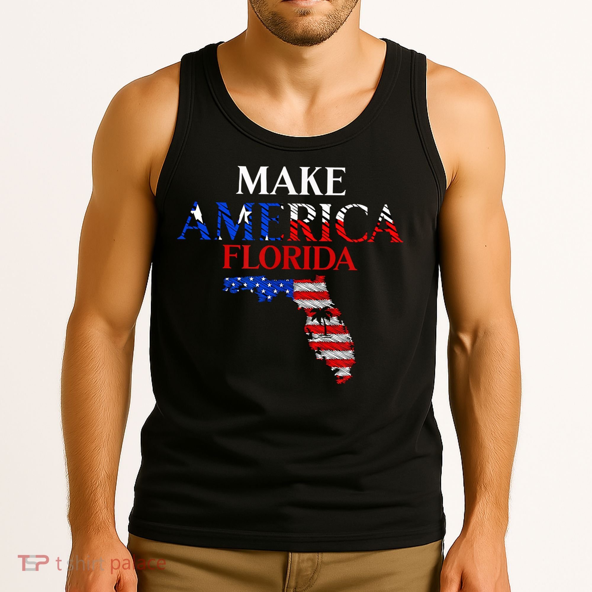 Make America Florida Funny Patriotic Freedom USA Tank Top