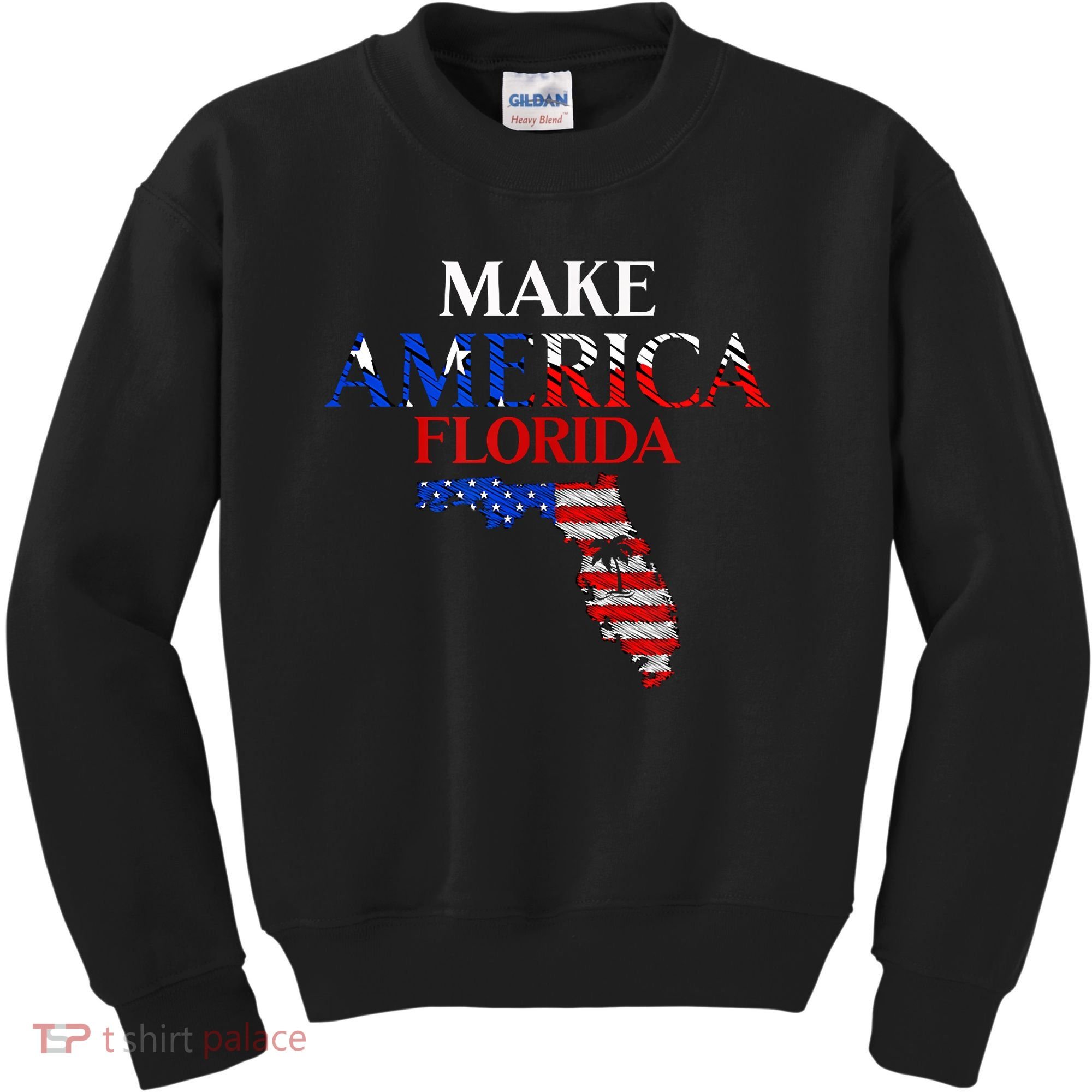Make America Florida Funny Patriotic Freedom USA Kids Sweatshirt