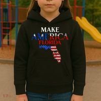 Make America Florida Funny Patriotic Freedom USA Kids Hoodie thumb 3