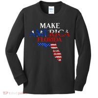 Make America Florida Funny Patriotic Freedom USA Kids Long Sleeve Shirt thumb 0