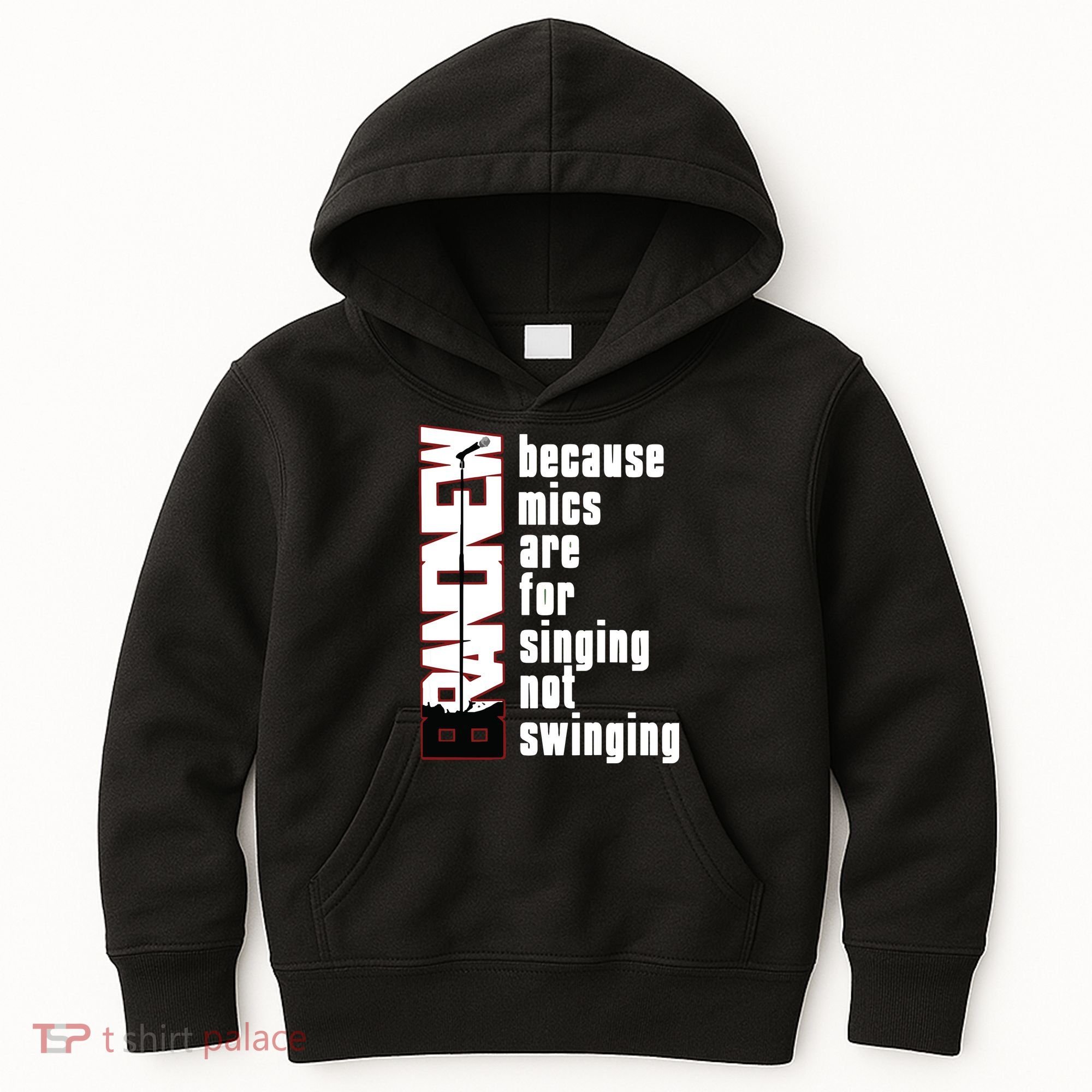 Mics Are For Singing Not Swinging Kids Hoodie
