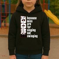 Mics Are For Singing Not Swinging Kids Hoodie thumb 3