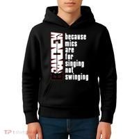 Mics Are For Singing Not Swinging Kids Hoodie thumb 4