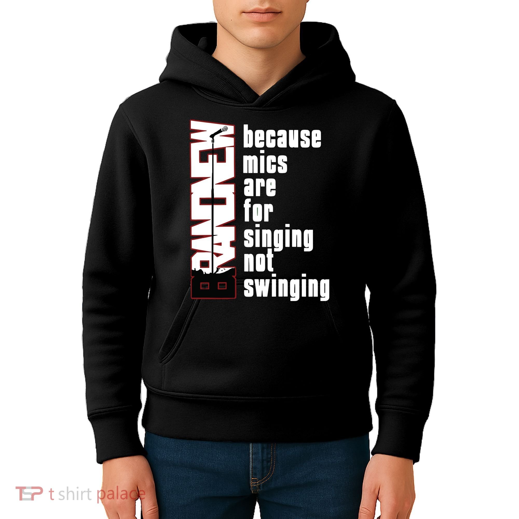 Mics Are For Singing Not Swinging Kids Hoodie