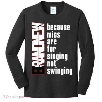Mics Are For Singing Not Swinging Kids Long Sleeve Shirt