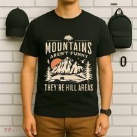 Mountains ArenT Funny TheyRe Hill Areas Funny Hiking Pun T-Shirt thumb 6
