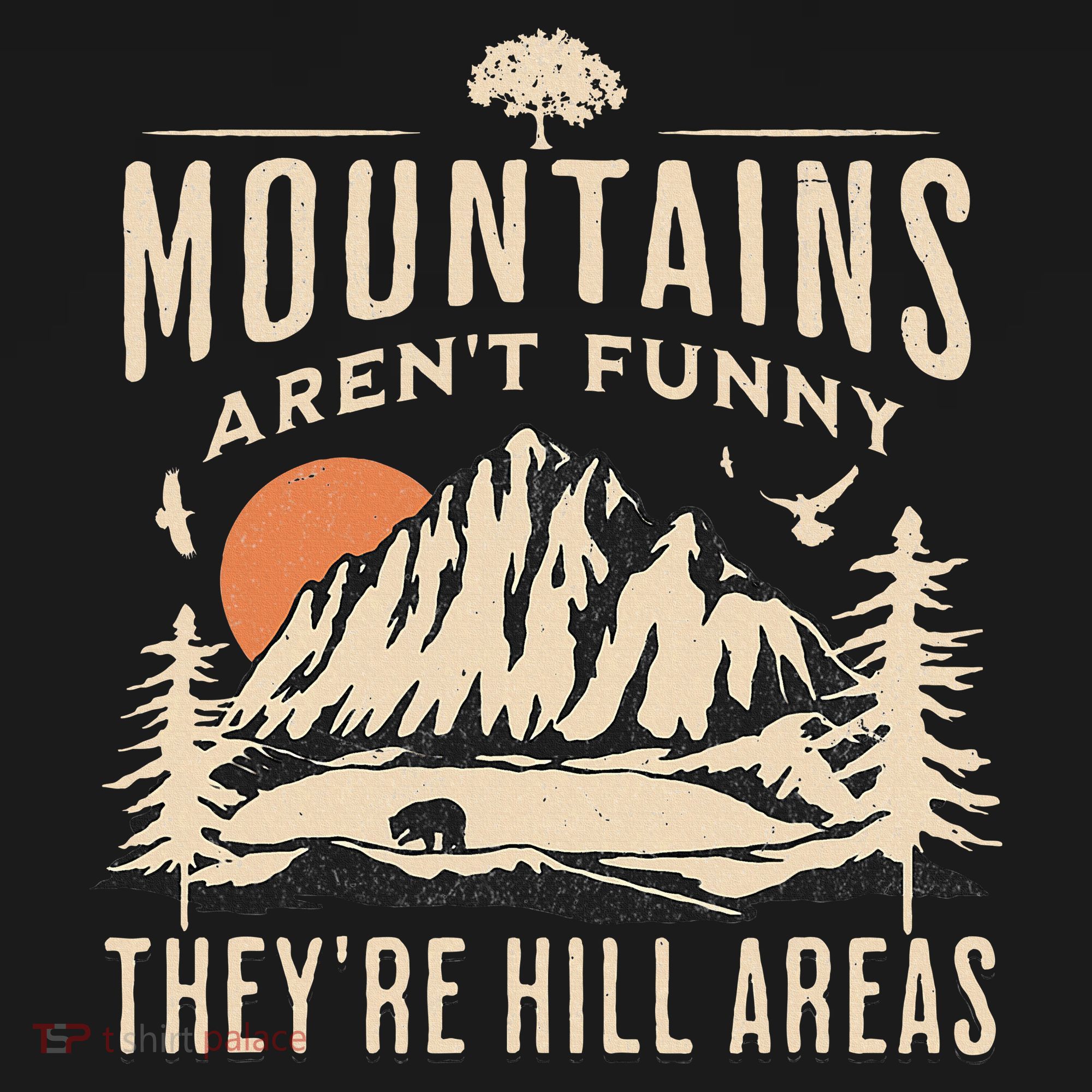 Mountains ArenT Funny TheyRe Hill Areas Funny Hiking Pun Women's Hoodie