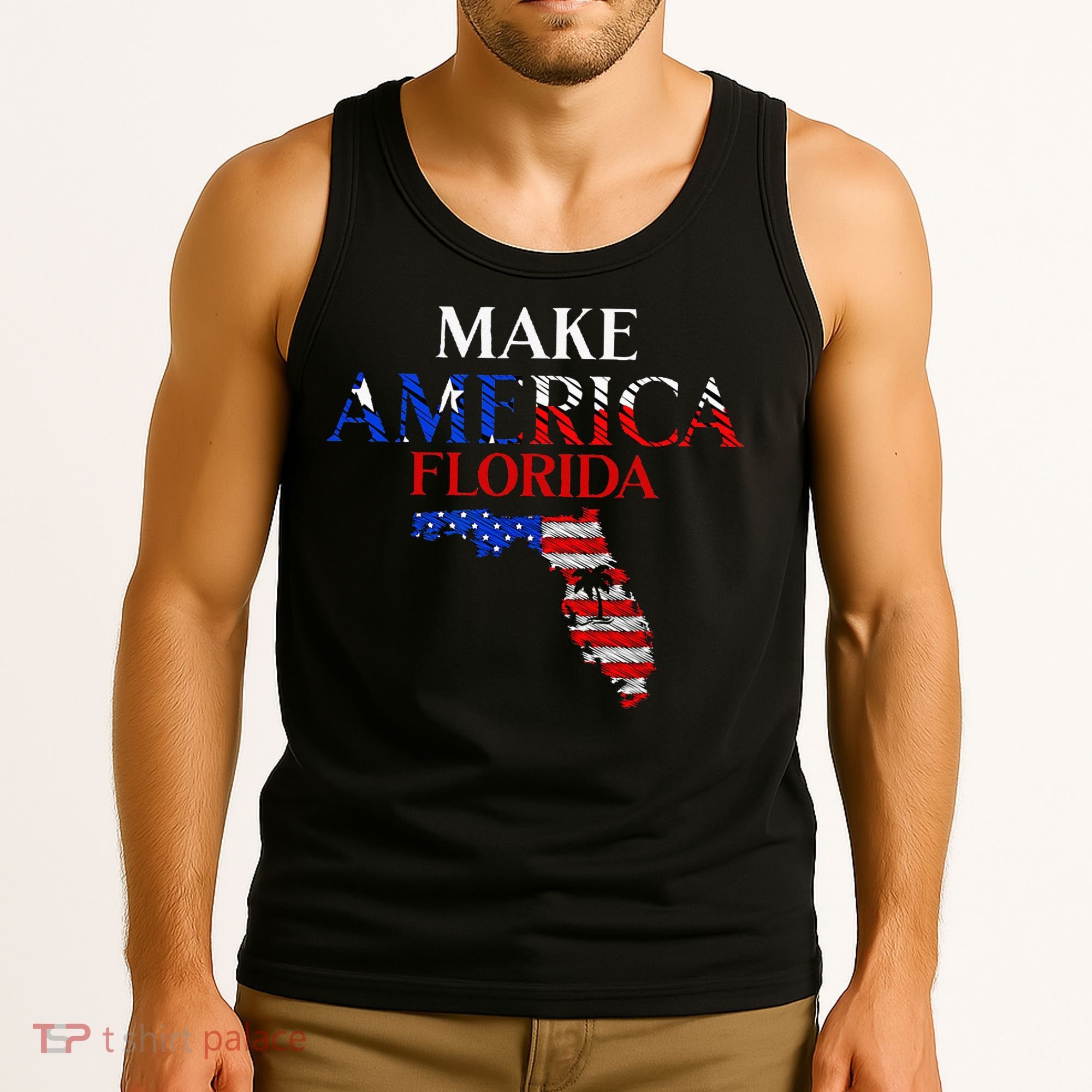 Make America Florida Funny Patriotic Freedom USA Tank Top