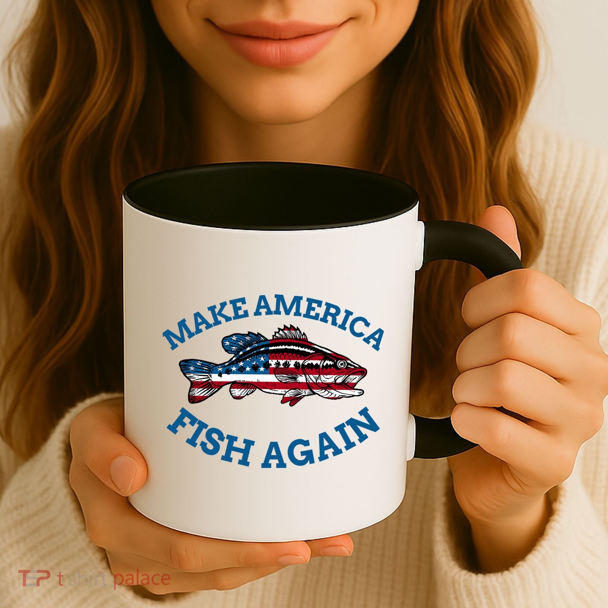 Make America Fish Again Fisherman USA Coffee Mug