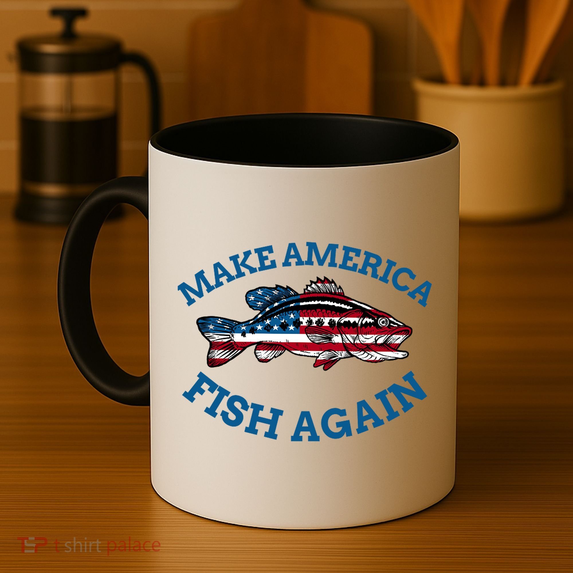 Make America Fish Again Fisherman USA Coffee Mug