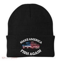 Make America Fish Again Fisherman USA Beanie thumb 0