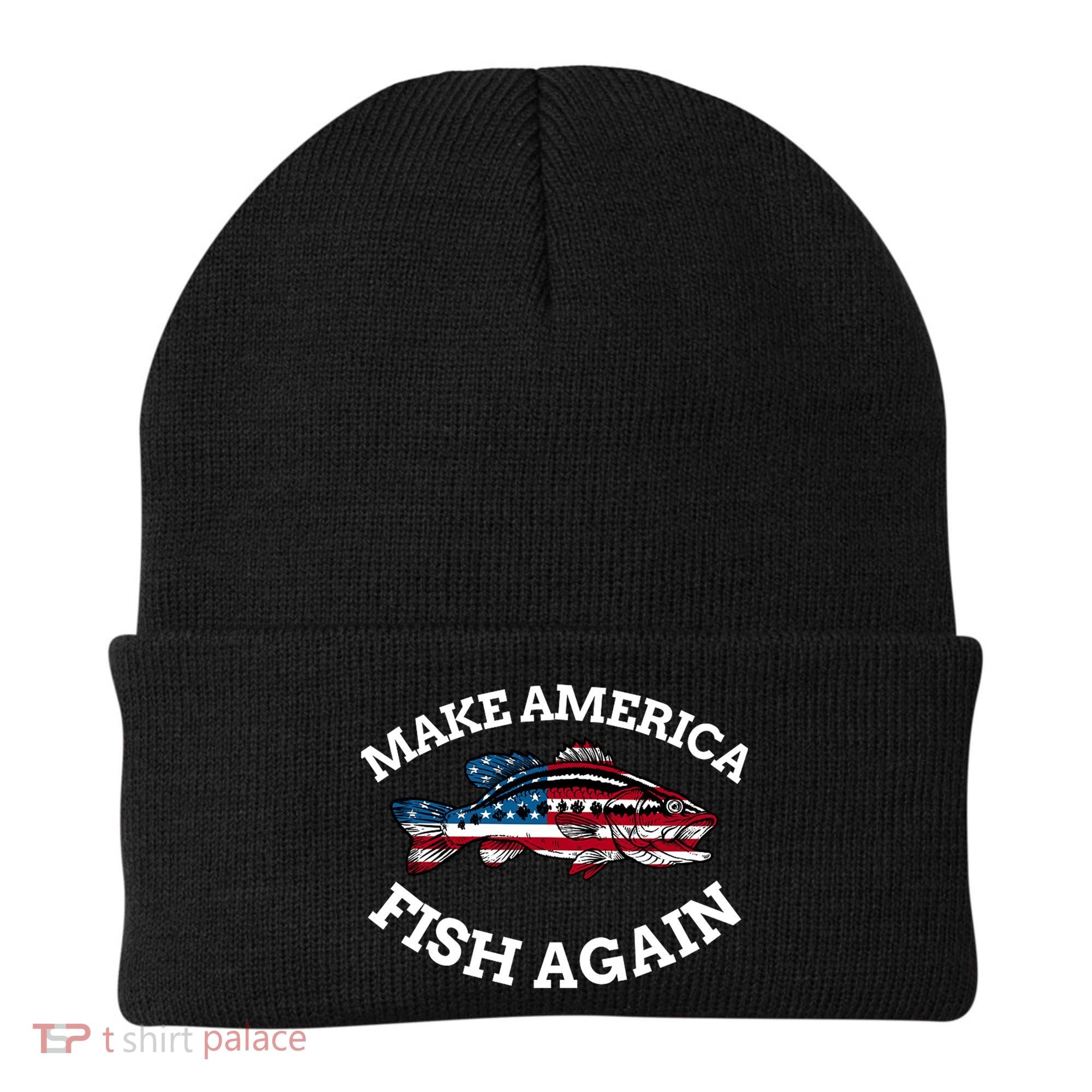 Make America Fish Again Fisherman USA Beanie