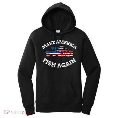 Make America Fish Again Fisherman USA Women's Hoodie