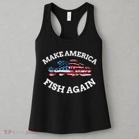 Make America Fish Again Fisherman USA Women's Tank Top thumb 3