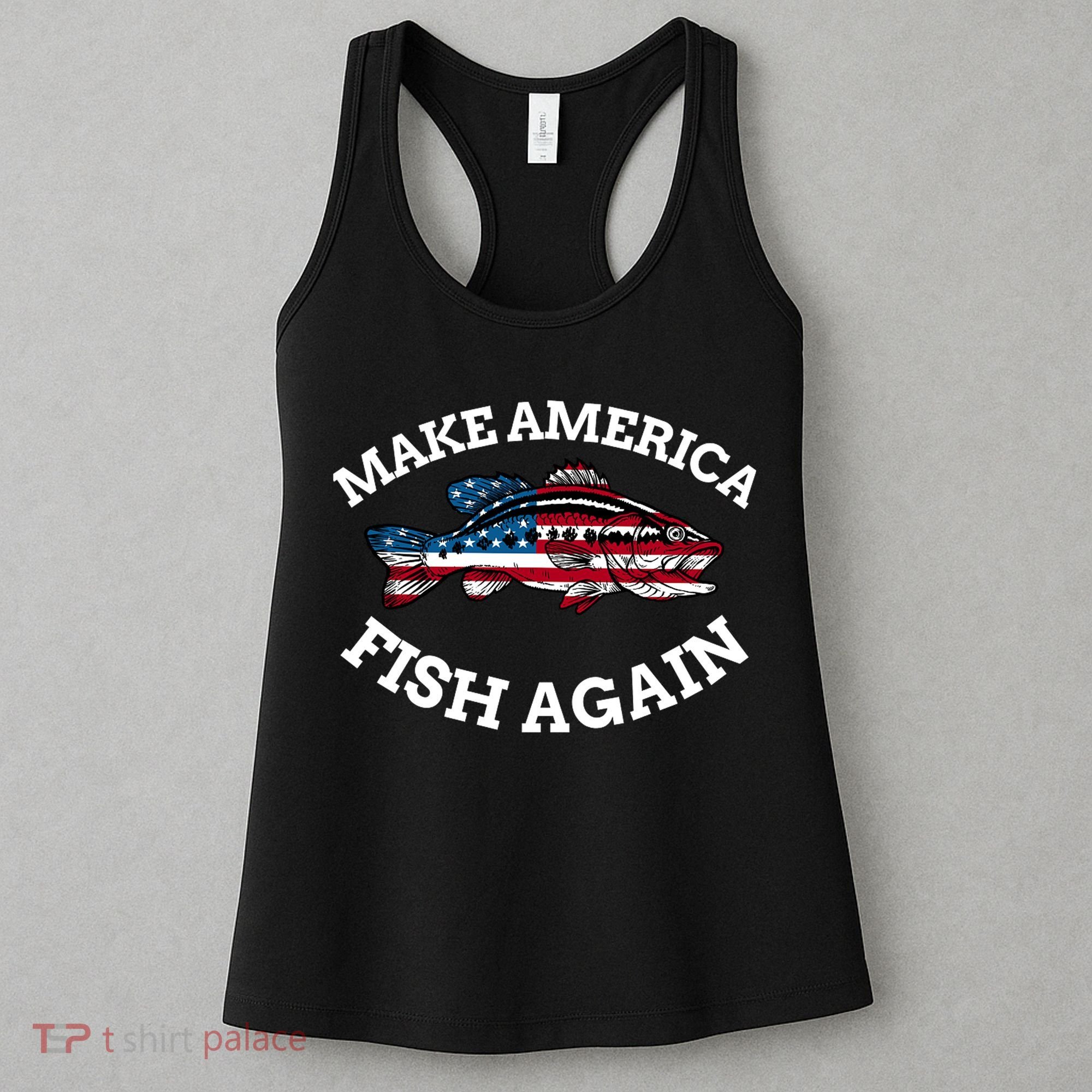 Make America Fish Again Fisherman USA Women's Tank Top