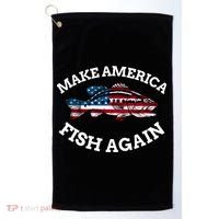 Make America Fish Again Fisherman USA Golf Towel thumb 0