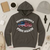 Make America Fish Again Fisherman USA Hoodie thumb 3