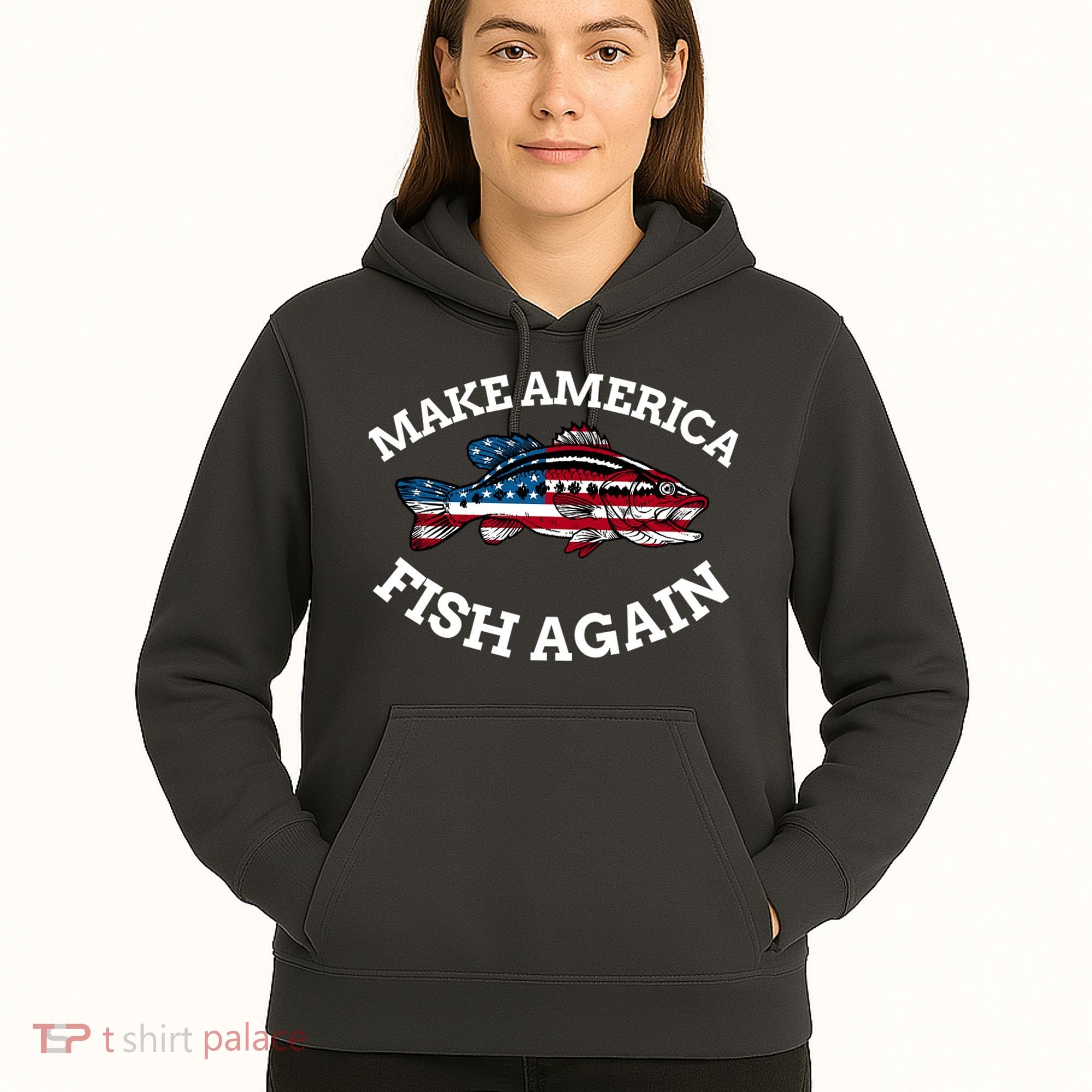 Make America Fish Again Fisherman USA Hoodie
