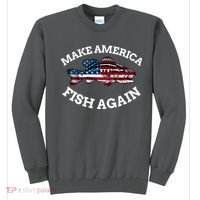 Make America Fish Again Fisherman USA Sweatshirt thumb 0