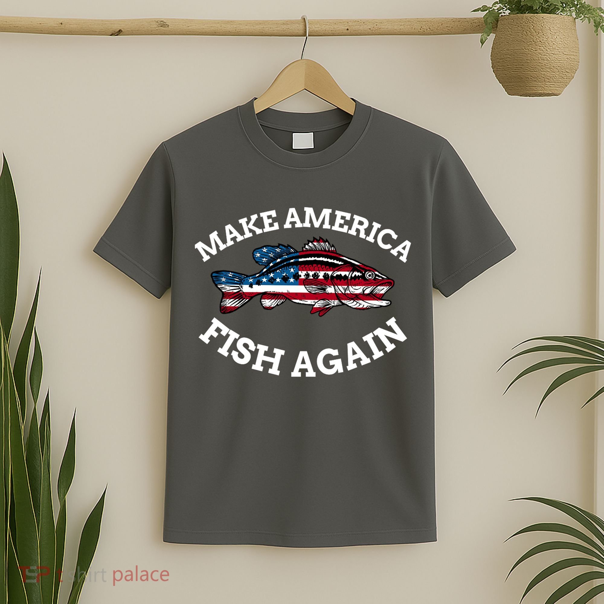 Make America Fish Again Fisherman USA T-Shirt