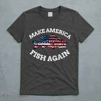 Make America Fish Again Fisherman USA T-Shirt thumb 5