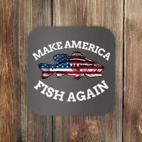Make America Fish Again Fisherman USA Coaster thumb 0