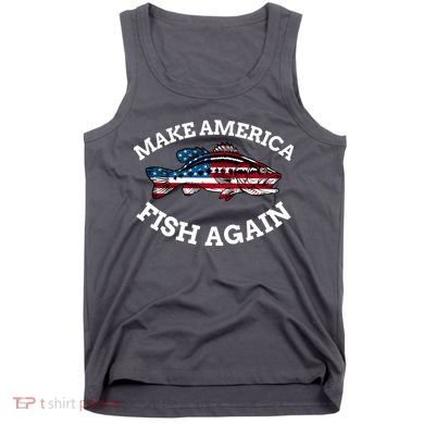 Make America Fish Again Fisherman USA Tank Top