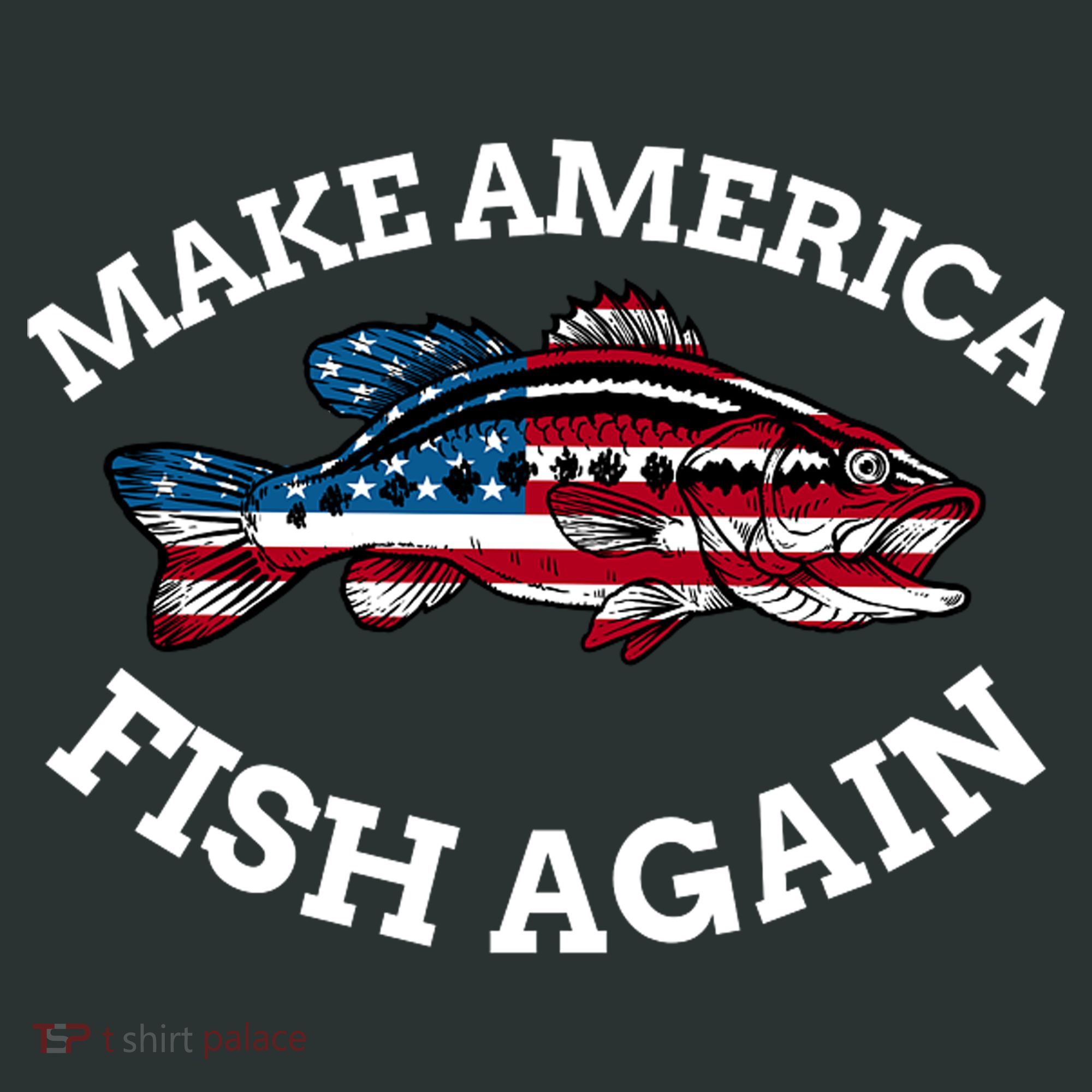 Make America Fish Again Fisherman USA Tank Top