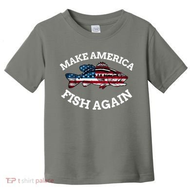 Make America Fish Again Fisherman USA Toddler T-Shirt
