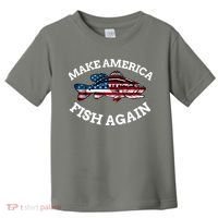 Make America Fish Again Fisherman USA Toddler T-Shirt thumb 0