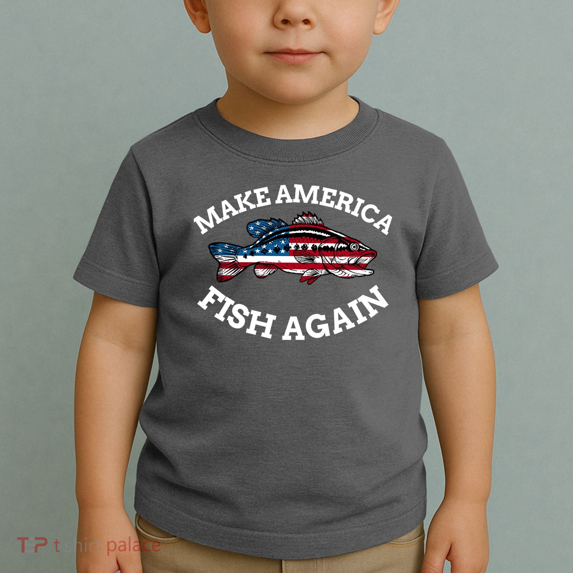 Make America Fish Again Fisherman USA Toddler T-Shirt