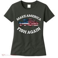 Make America Fish Again Fisherman USA Women's T-Shirt thumb 0