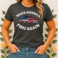 Make America Fish Again Fisherman USA Women's T-Shirt thumb 2
